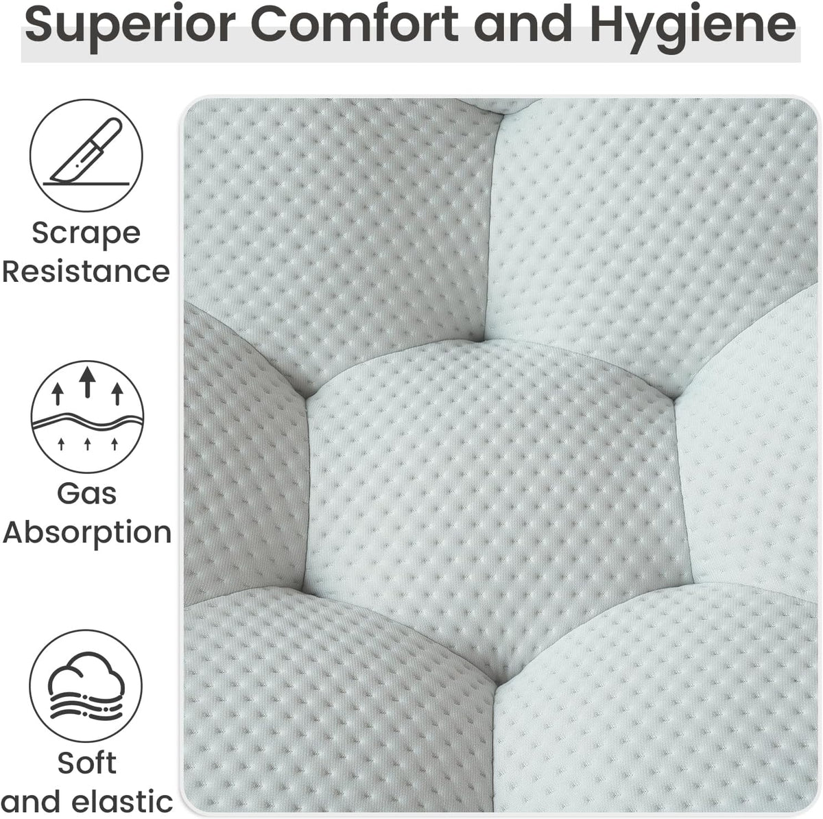 Nuvé® Mitsu Modular Bouclé Cloud Sofa - Light Grey - 2 Seater Sofa - Nuvé