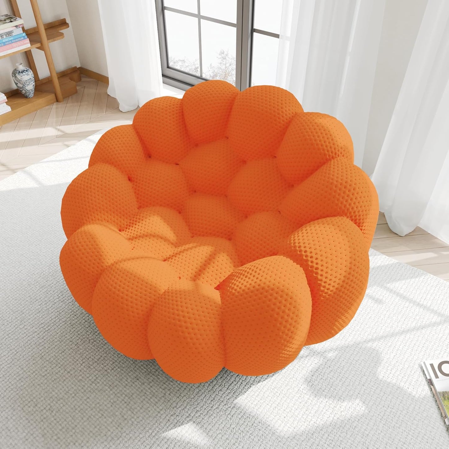 Nuvé® Mitsu Modular Bouclé Cloud Sofa - Orange - Single Seater - Nuvé