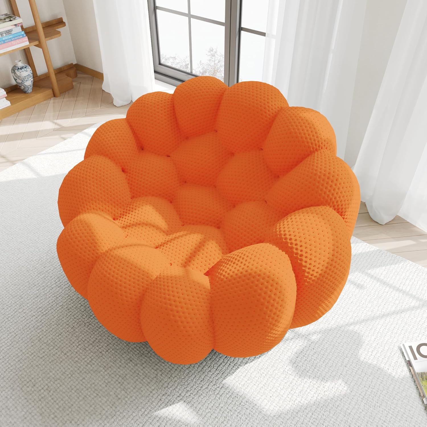 Nuvé® Mitsu Modular Bouclé Cloud Sofa - Orange - Single Seater - Nuvé