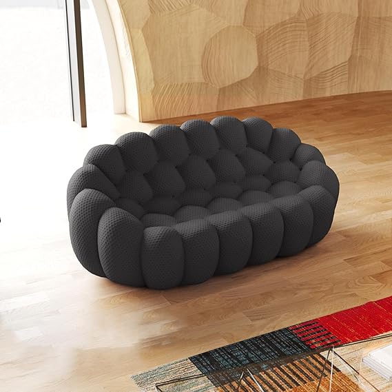 Nuvé® Mitsu Modular Bouclé Cloud Sofa - Dark Grey - 2 Seater Sofa - Nuvé