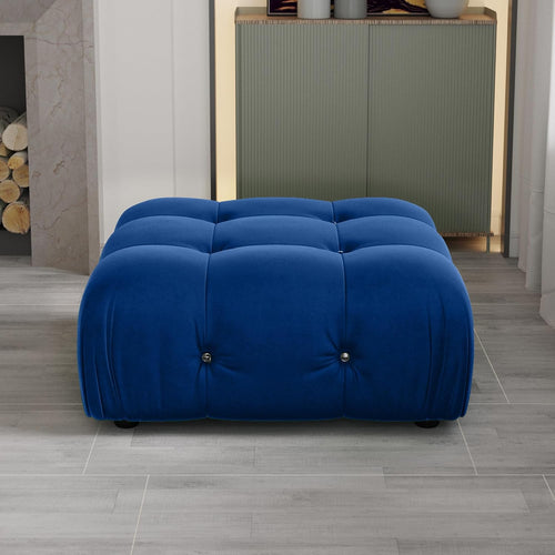 Nuvé® Takumi Velvet Modular Bouclé Cloud Sofa - Blue - Ottoman - Nuvé