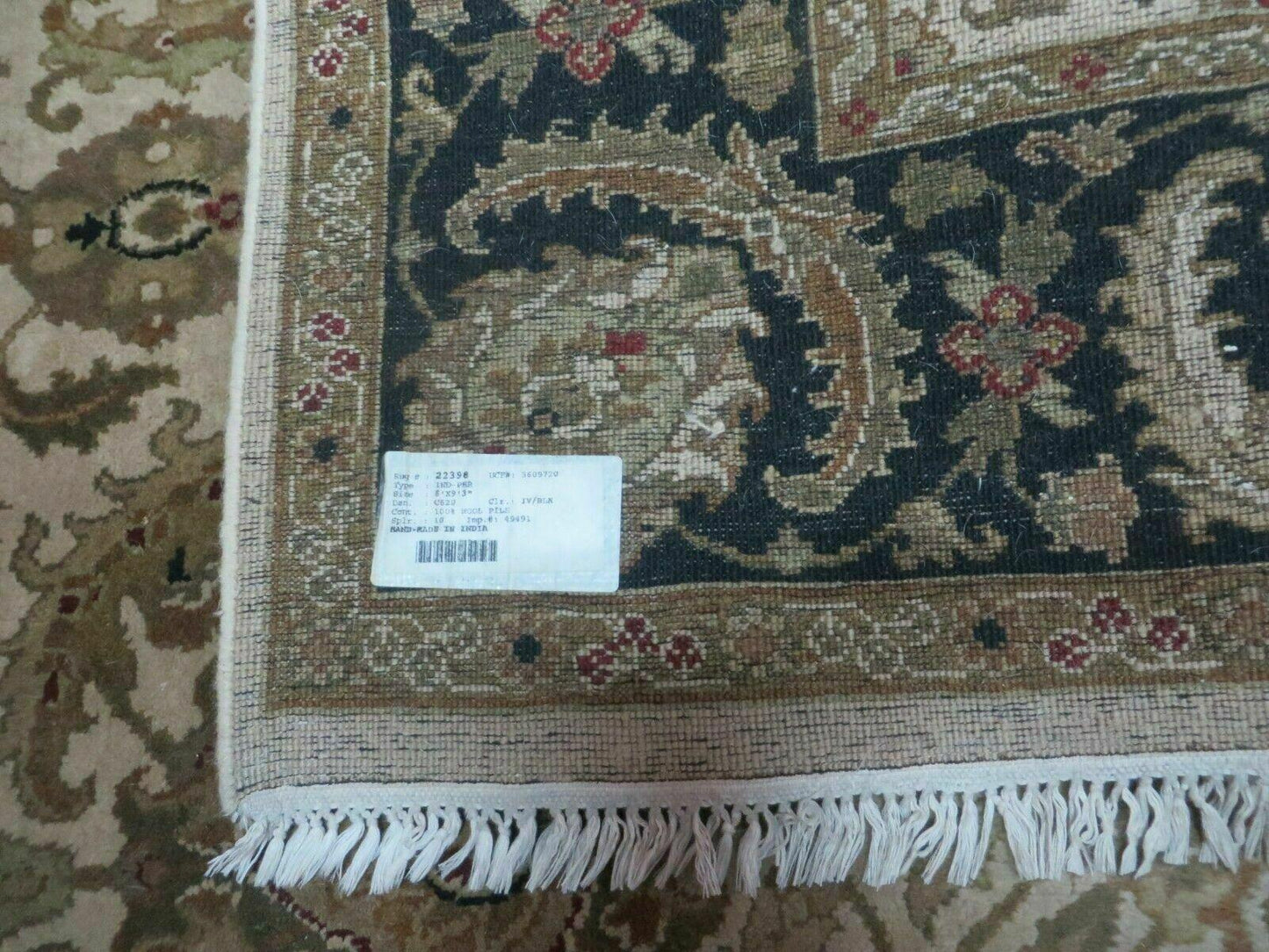 6' X 9' Vintage Handmade India Top Quality Jaipur Floral Oriental Tea Wash Nice - Nuvé