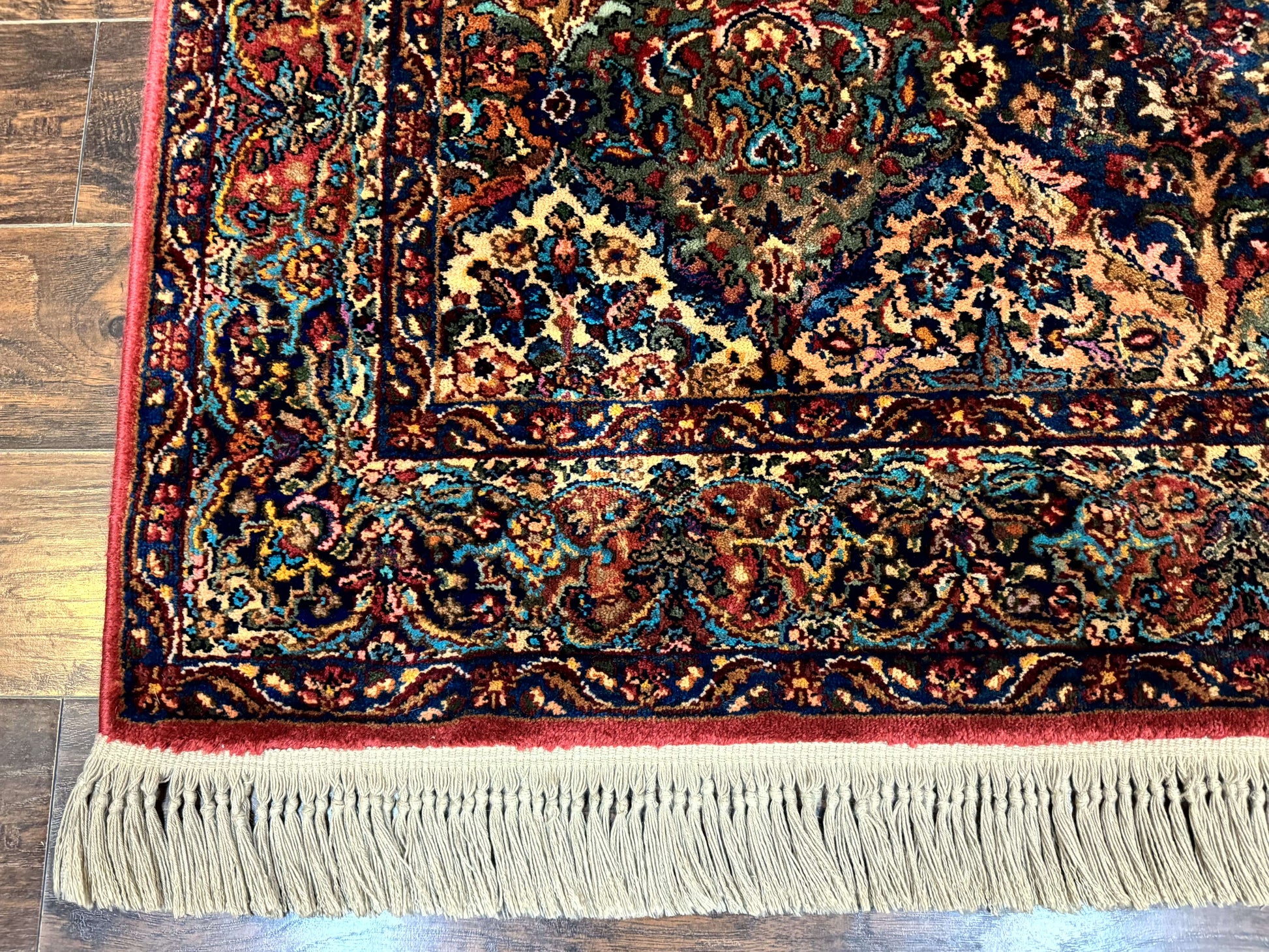 5.9 x 9 Karastan Rug Multicolor Panel Kirman #717, Original 700 Series, Wool - Nuvé