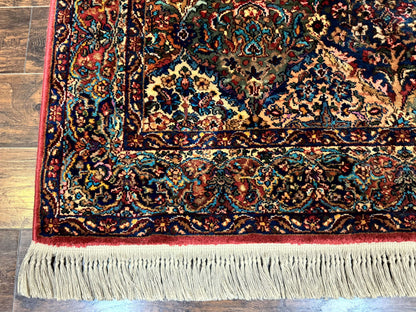 5.9 x 9 Karastan Rug Multicolor Panel Kirman #717, Original 700 Series, Wool - Nuvé