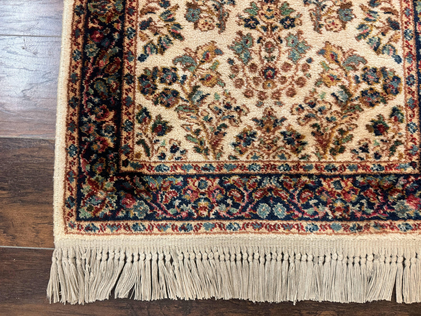 Karastan Rug 2.6 x 4, Karastan Ivory Sarouk #760, Vintage Wool Pile Small Karastan Carpet, Original Collection 700 Series Discontinued - Nuvé