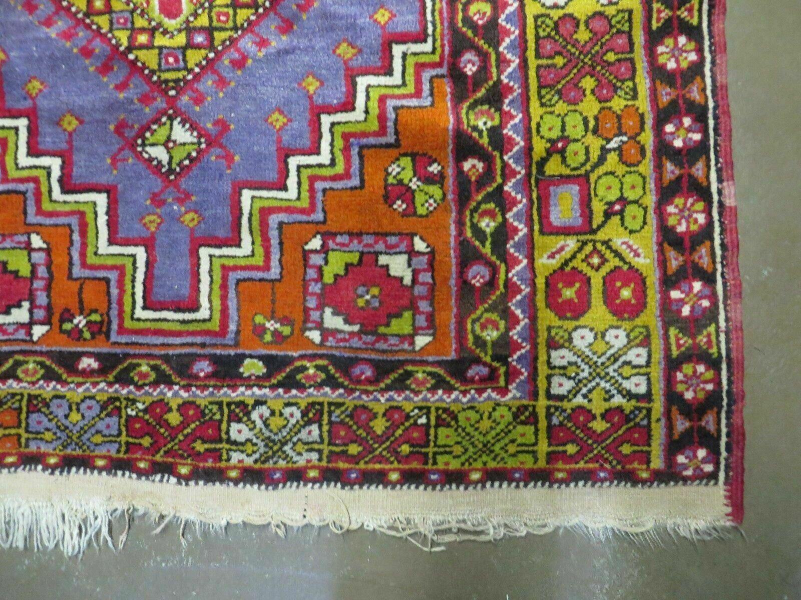 4' X 7' Antique Handmade Turkish Oushak Wool Rug Carpet Red Nice - Nuvé