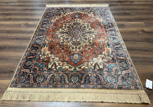 Karastan Rug 4x6, Vintage Karastan #744 Antique Serapi Pattern, Wool Pile, Original 700 Series Karastan Carpet - Nuvé