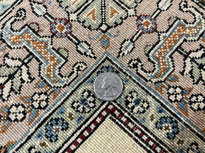 Vintage Persian Qum Pictorial Rug 5x7 - Wool & Silk - Nuvé