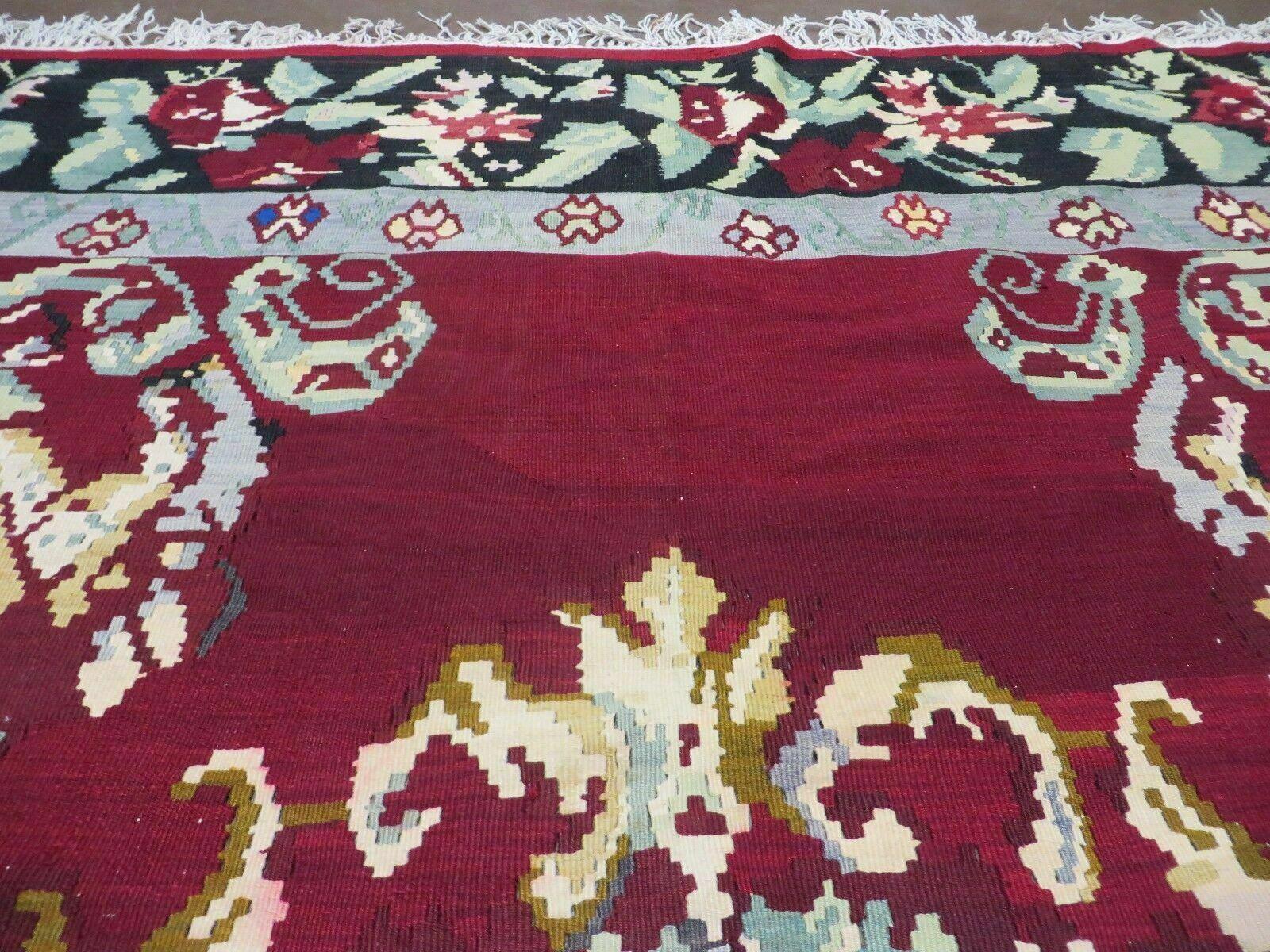 8' X 11' Karabagh Kilim Handmade Flat Weave Wool Rug Vegi Organic Dyes Nice - Nuvé
