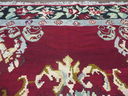 8' X 11' Karabagh Kilim Handmade Flat Weave Wool Rug Vegi Organic Dyes Nice - Nuvé
