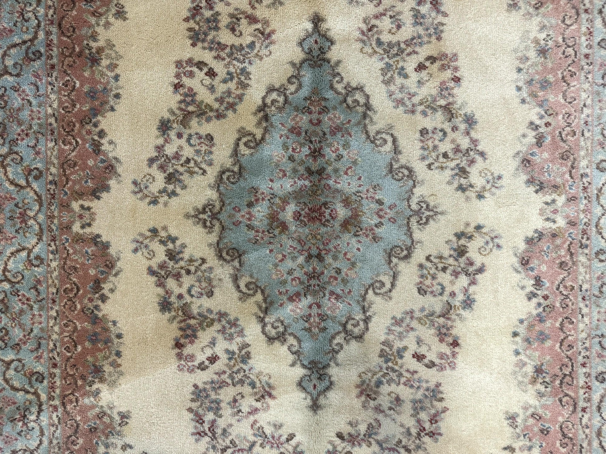 Karastan Rug 4x6, Pastel Ivory Kirman Rug #784, Wool Karastan Carpet, Original 700 Series, Vintage Karastan Area Rug, Discontinued - Nuvé