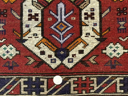 Small Persian Tribal Rug, Red and Ivory, Baluch Rug - Nuvé