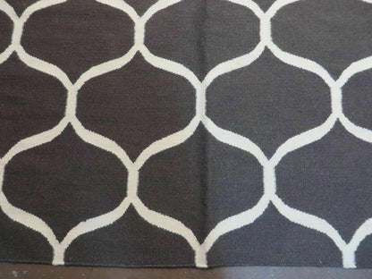 5' X 8' Modern Contemporary Hand Made Flat Weave Wool Rug Veg Dyes Nice - Nuvé