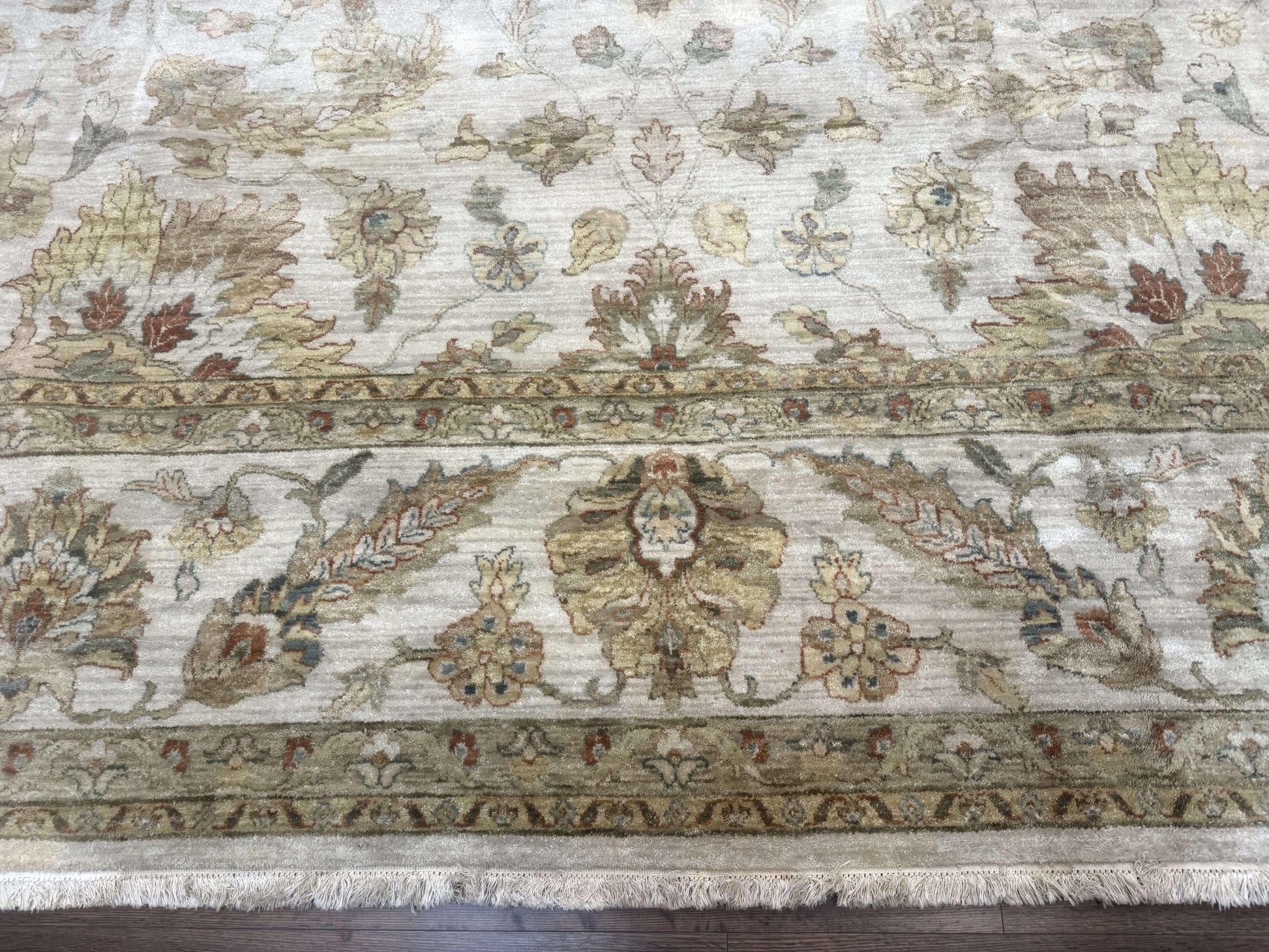 Palace Size Rug 12x15, Neutral Light Colors, Oat, Peshawar Chobi Oushak Rug, Handmade Wool Rug - Nuvé
