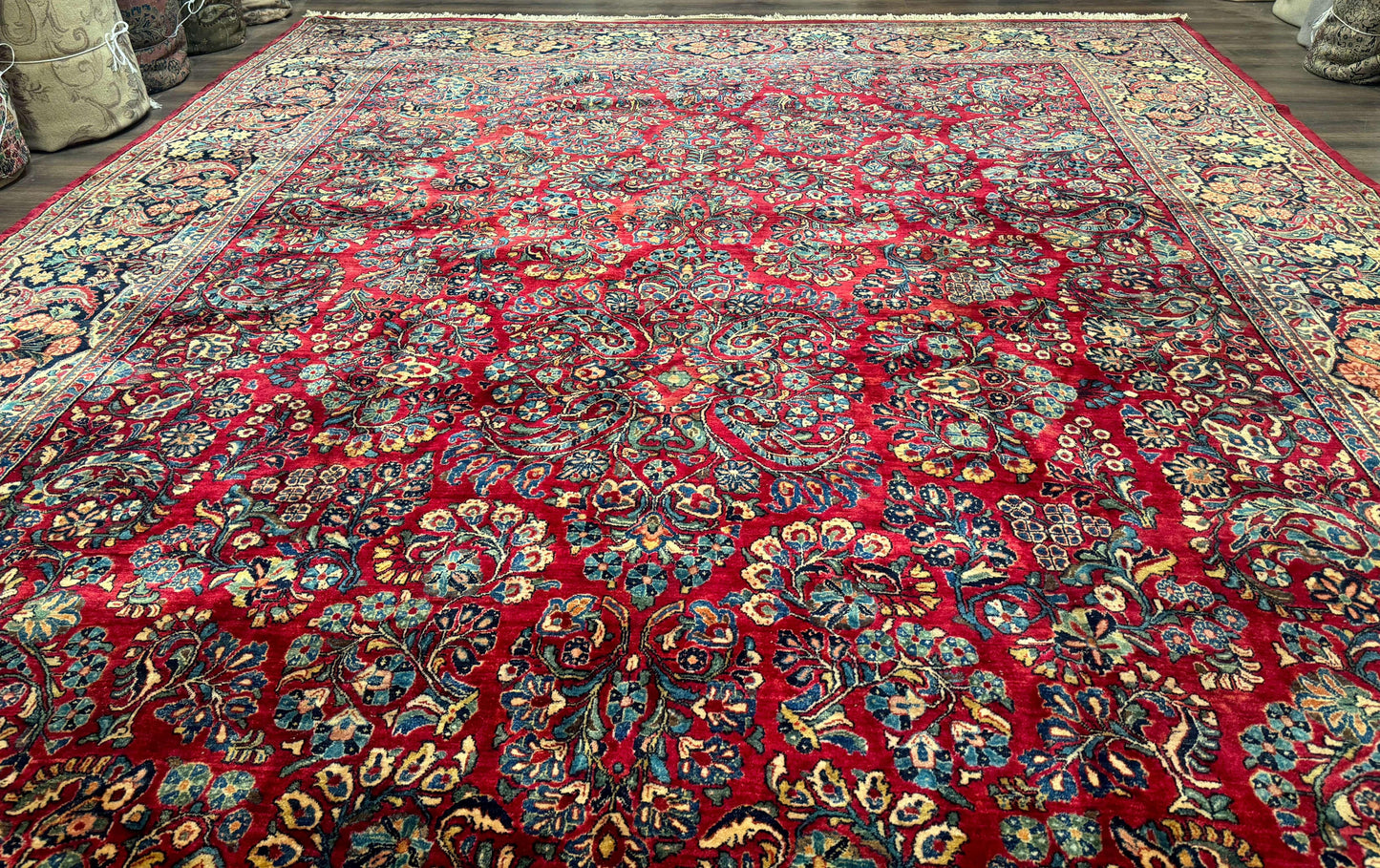 Palace Size Antique Persian Sarouk Rug 12x18 - Nuvé