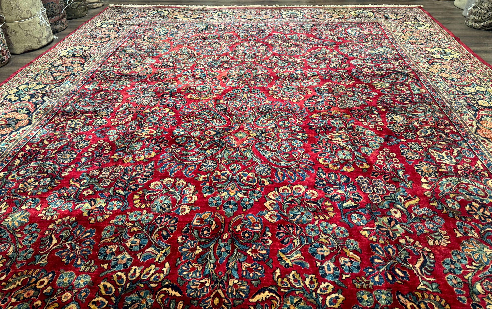 Palace Size Antique Persian Sarouk Rug 12x18 - Nuvé