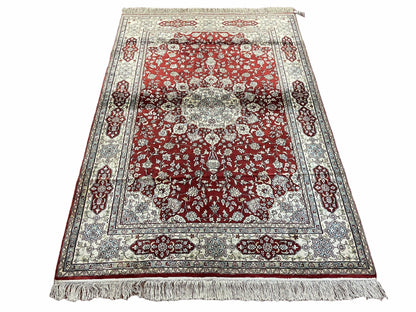 4' X 6' Vintage Fine Handmade Chinese Oriental Silk Rug 400 KPSI Wow - Nuvé