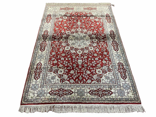 4' X 6' Vintage Fine Handmade Chinese Oriental Silk Rug 400 KPSI Wow - Nuvé