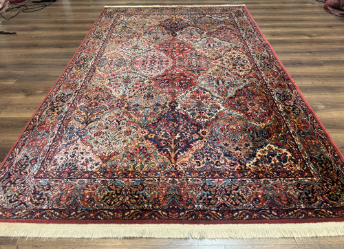 Karastan Rug 5.9 x 9, Multicolor Panel Kirman Rug #717, Wool Original Karastan Collection 700 Series - Nuvé