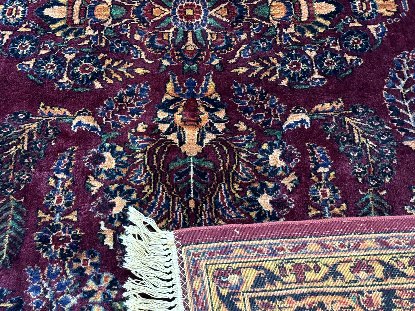 Antique Karastan Rug 8.6 x 12, Wool Pile, Vintage Discontinued Karastan Sarouk Lanamar - Nuvé