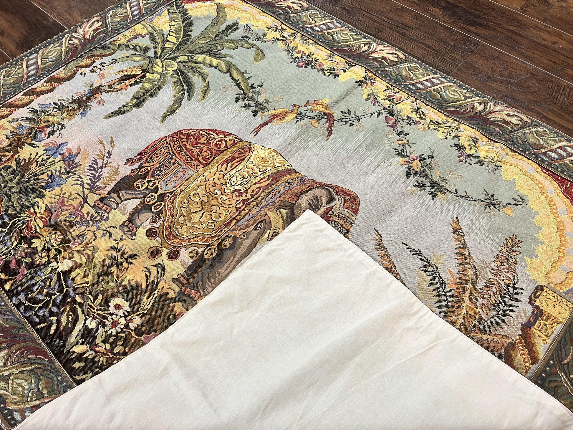Vintage Tapestry 4 x 5.6, Adorned Elephant Pictorial - Nuvé