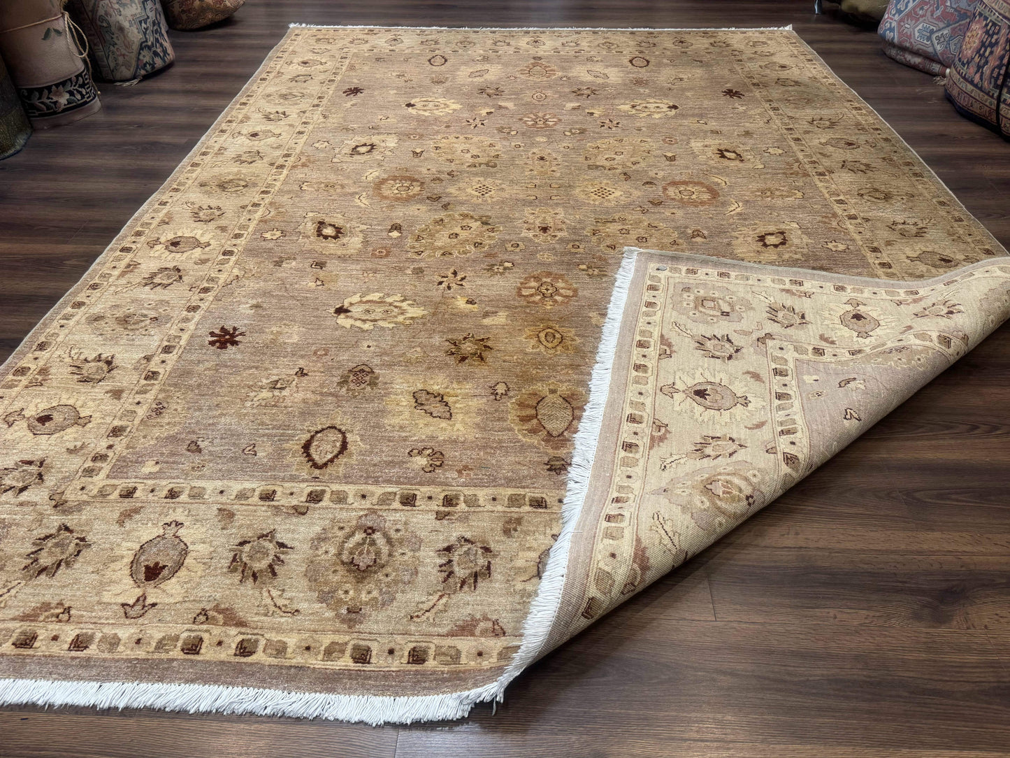 Pakistani Peshawar Rug 8x11, Indo Persian Mahal Carpet, Traditional Wool Oriental Rug - Nuvé
