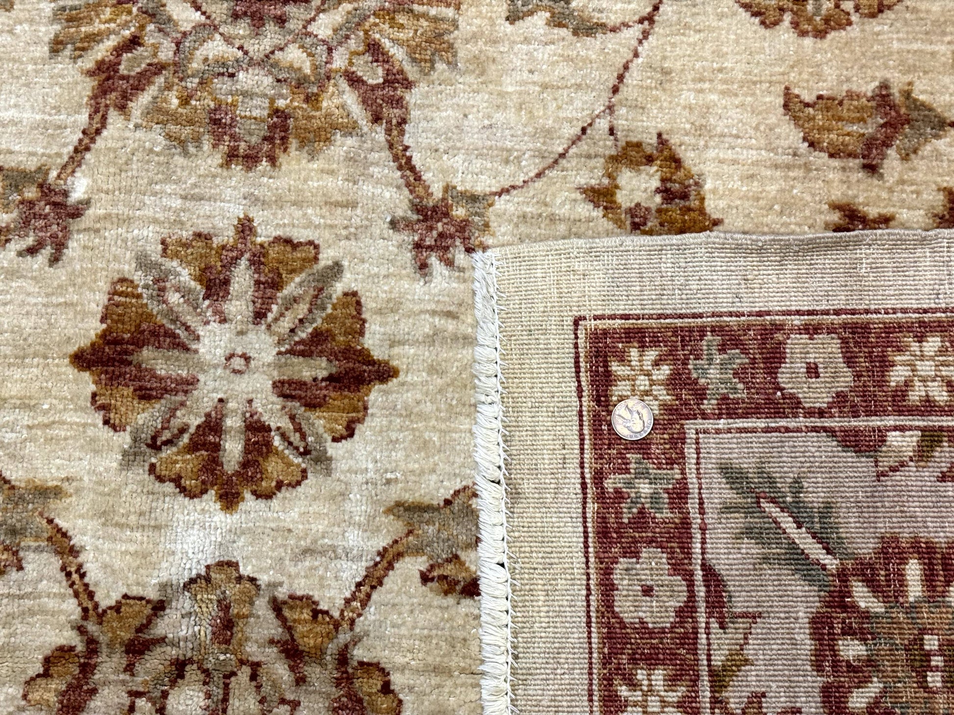 Pakistani Peshawar Rug 8x10, Pak Persian Traditional Oriental Carpet, Handmade, Wool, Allover Pattern - Nuvé