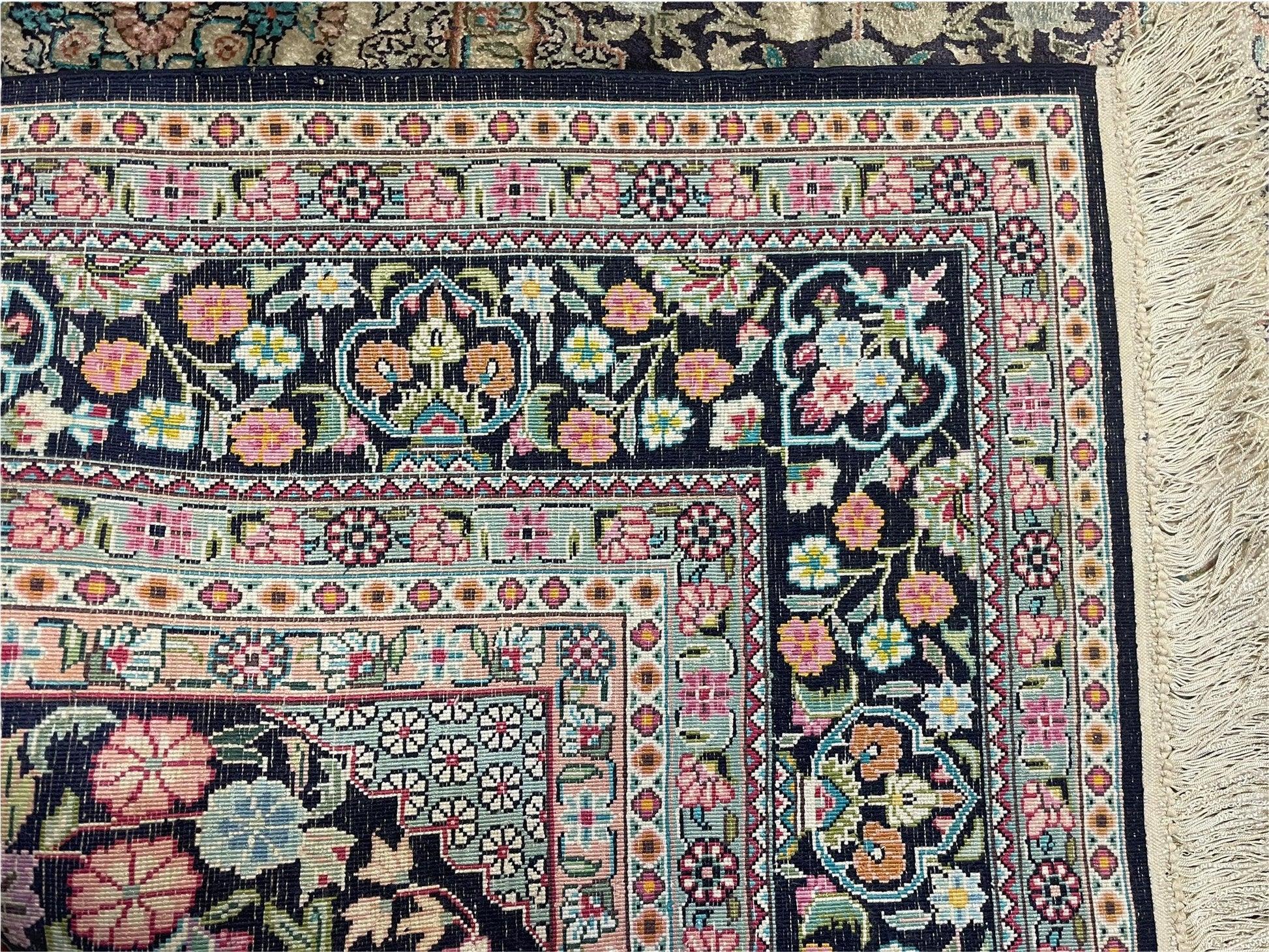 4' X 6' Vintage Fine Hand Made Turkish Oriental Silk Rug 400 KPSI Wow - Nuvé