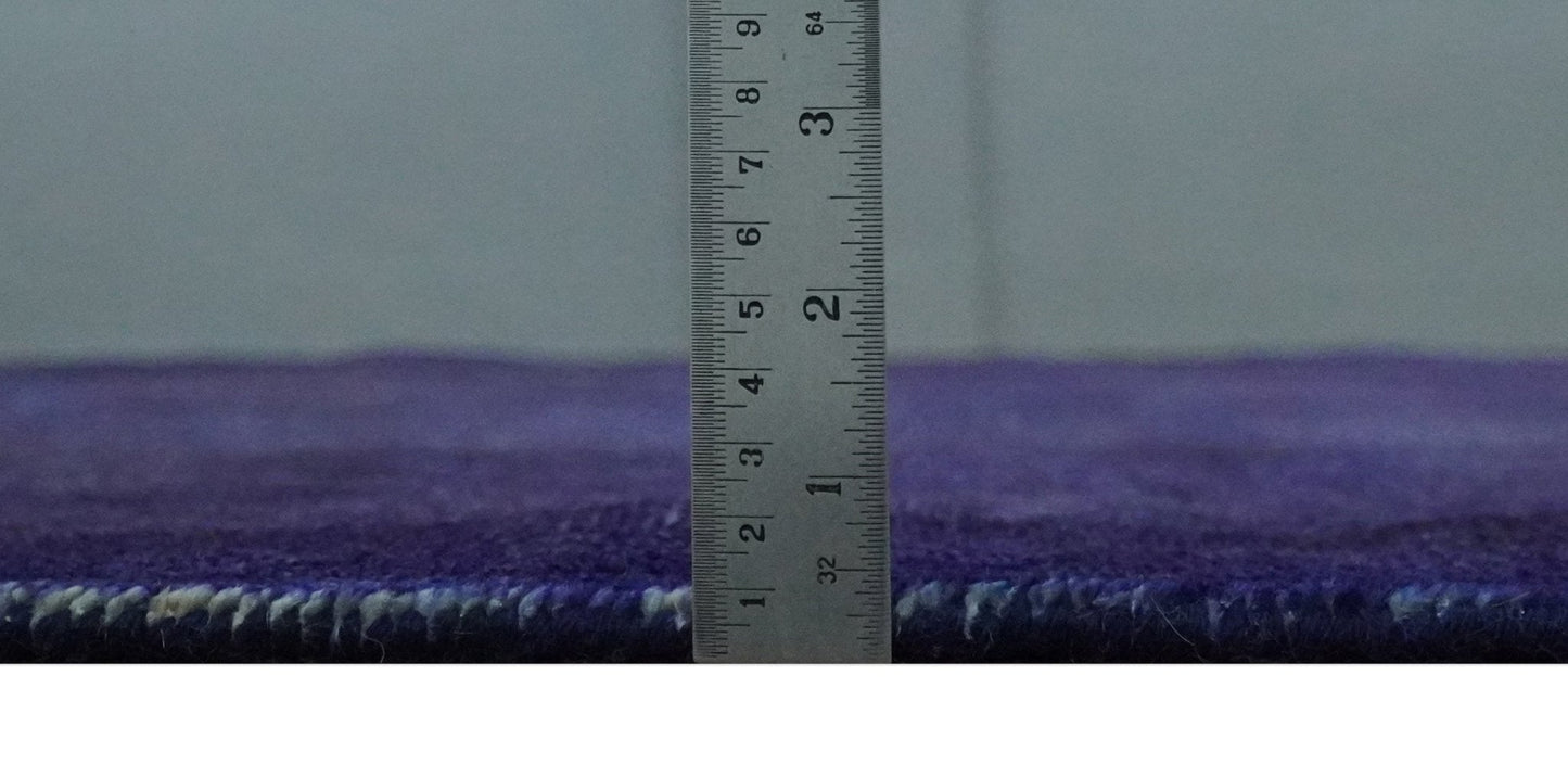 8.4x11.5 Overdyed Royal Dark Purple Hand Knotted Traditional Oushak Wool Area Rug - Nuvé