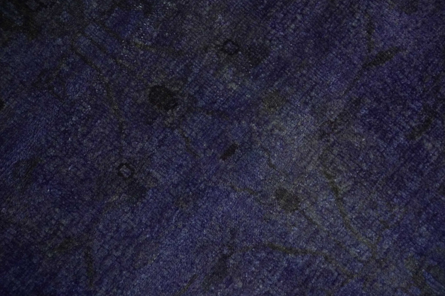 8.4x11.5 Overdyed Royal Dark Purple Hand Knotted Traditional Oushak Wool Area Rug - Nuvé
