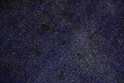 8.4x11.5 Overdyed Royal Dark Purple Hand Knotted Traditional Oushak Wool Area Rug - Nuvé