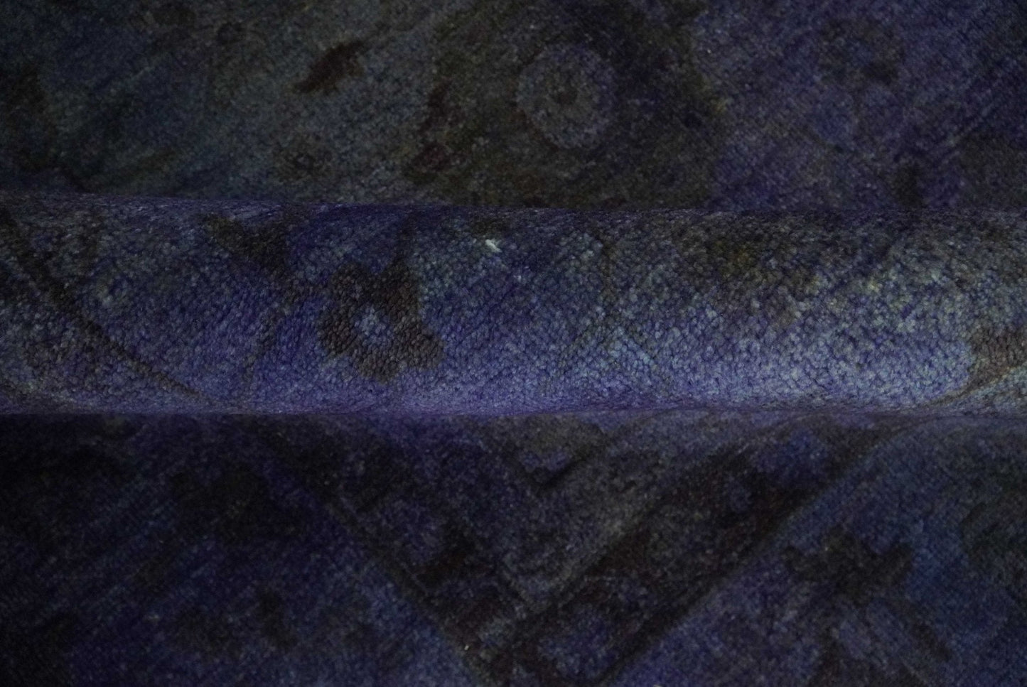 8.4x11.5 Overdyed Royal Dark Purple Hand Knotted Traditional Oushak Wool Area Rug - Nuvé