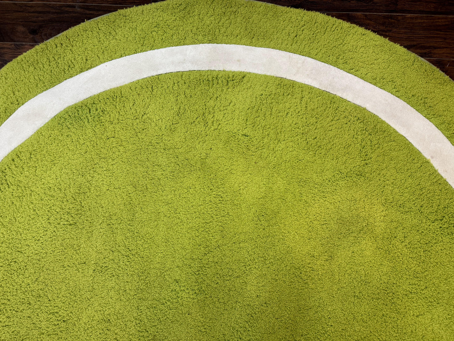 Large Round Rug 9x9, Vintage Retro Design, Lime Green - Nuvé