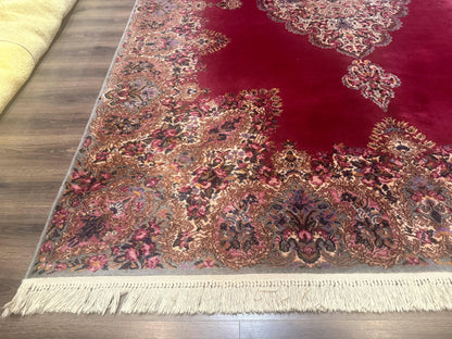 Karastan Rug 8.8 x12 Red Kirman #762, Original 700 Series, Vintage Karastan Carpet, Discontinued Karastan Rug, Karastan Wool Area Rug - Nuvé