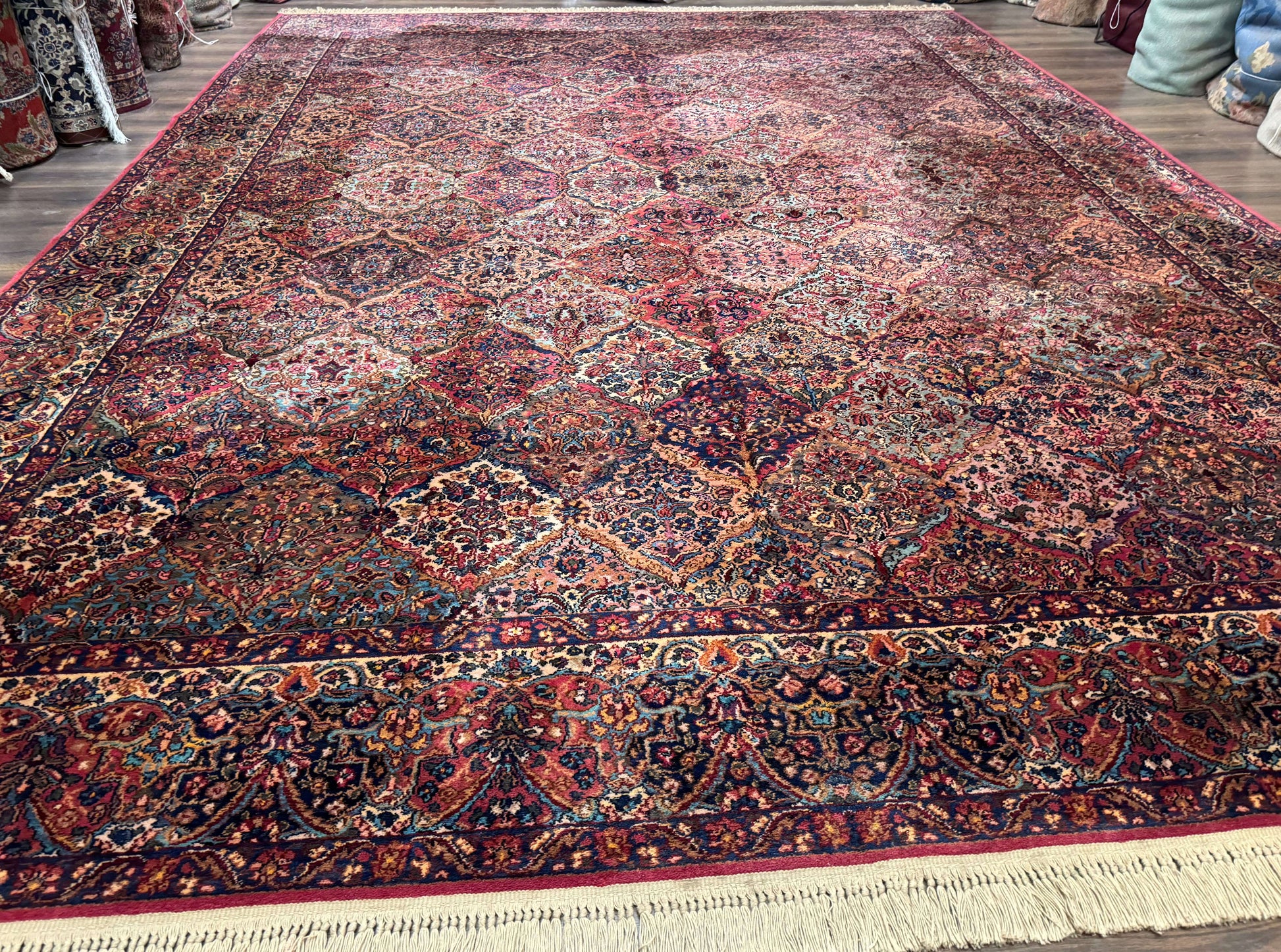 12x16 Karastan Multicolor Panel Kirman Rug #717, Rare Palace Size Wool Original 700 Series - Nuvé