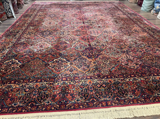 12x16 Karastan Multicolor Panel Kirman Rug #717, Rare Palace Size Wool Original 700 Series - Nuvé