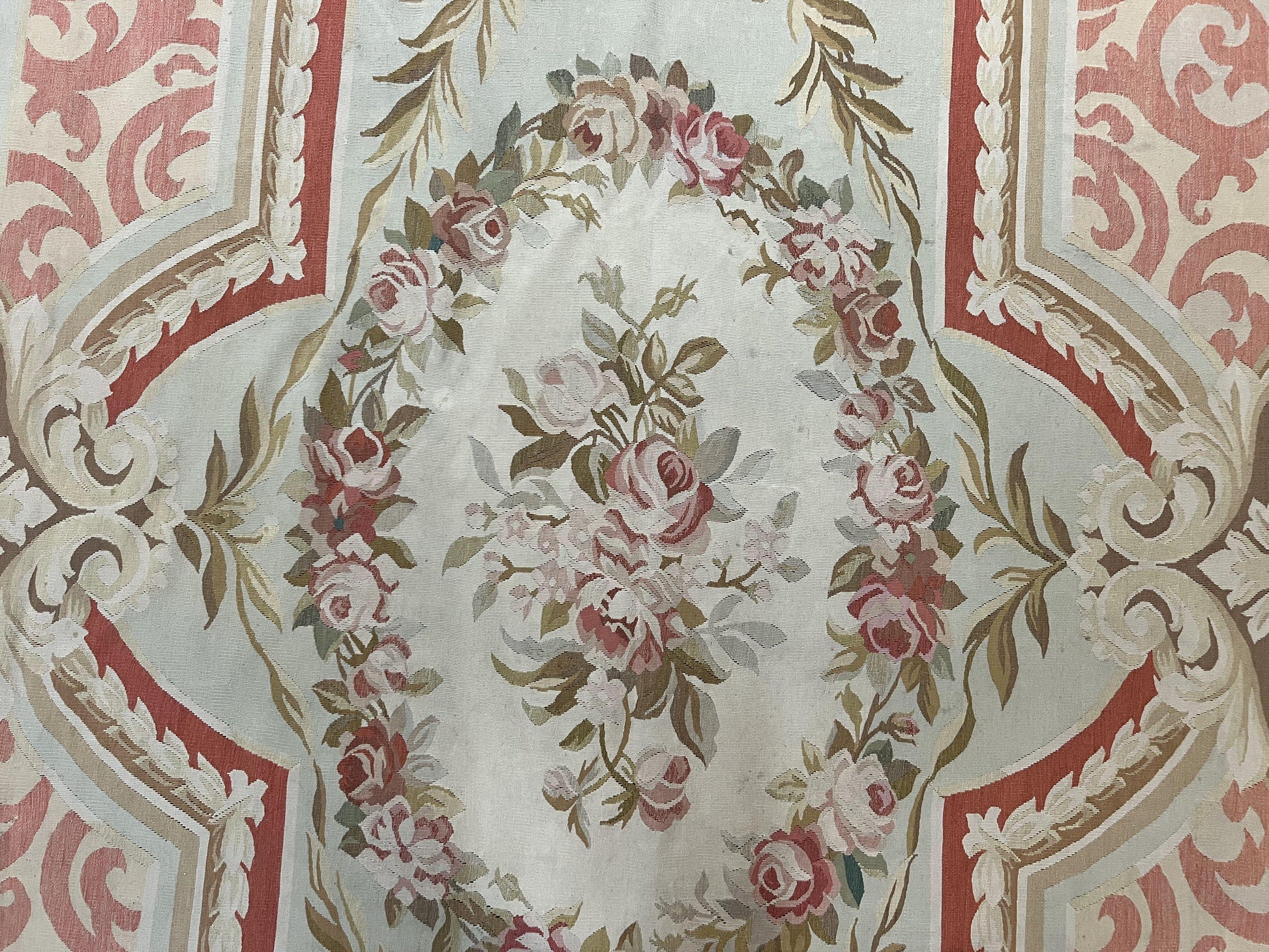 Aubusson Rug 10x14, Wool Handmade Vintage Carpet, Elegant French European Design Rug, Large Room Sized Aubusson Rug, Stark Carpet - Nuvé