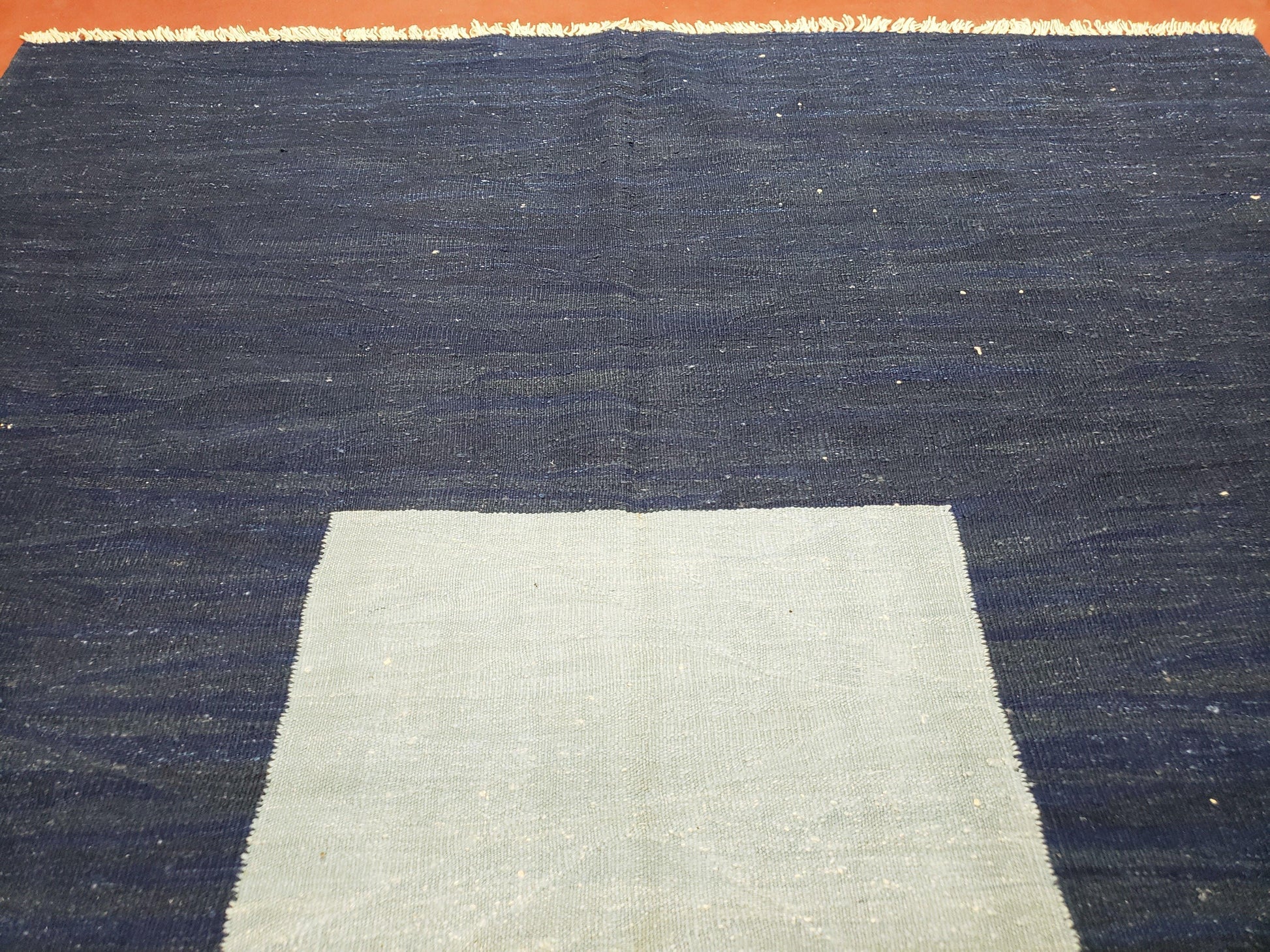 Large Turkish Kilim Rug, 6x9 - 7x10 Rug, Flatweave Carpets, Blue Rug, Abstract Rug, Playroom Rug, Rug for Nursery Room, Boho Rug, Wool - Nuvé