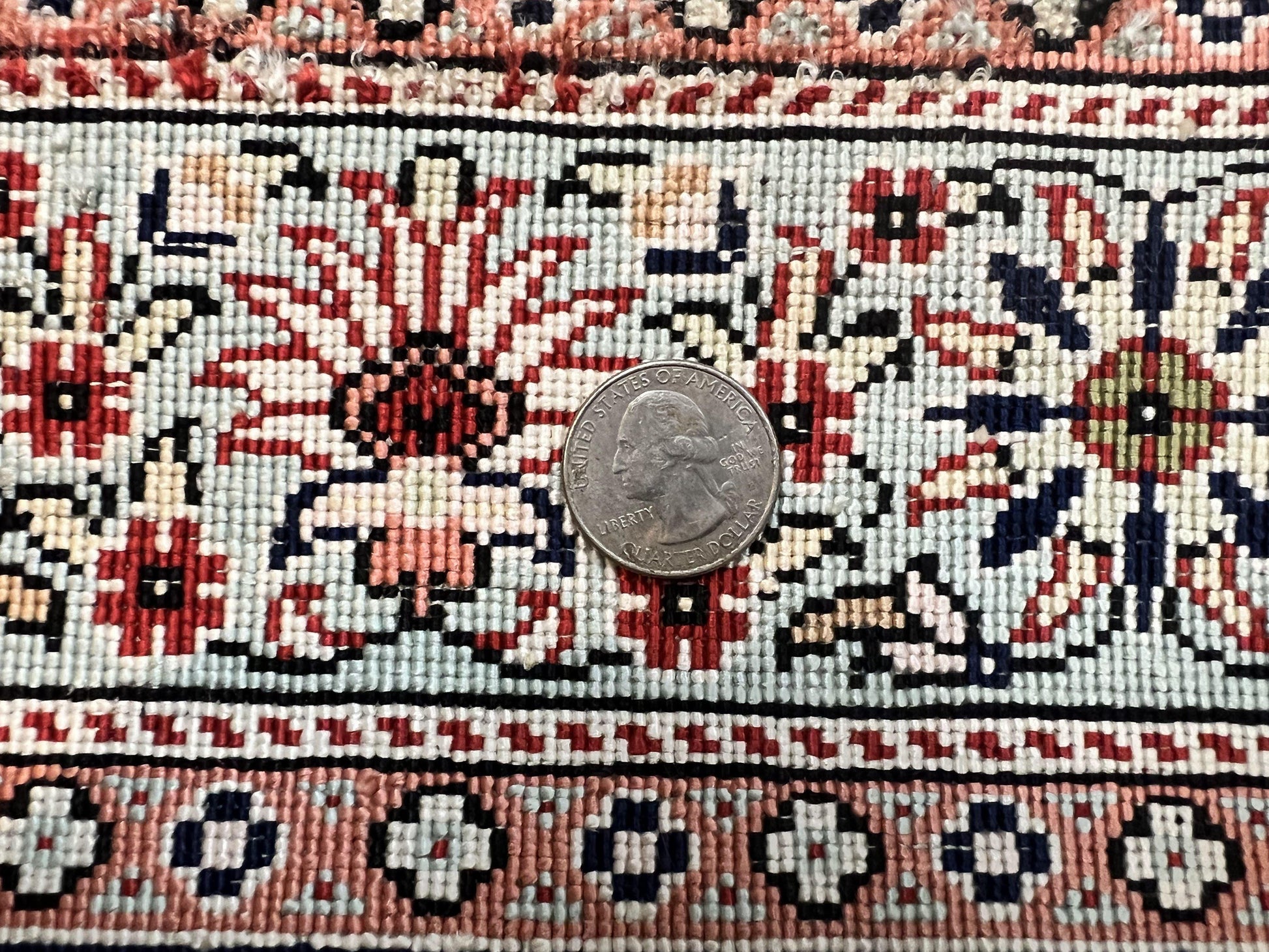 Silk Turkish Kayseri Rug 2x3, Very Finely Hand Knotted, Semi Open Field, Vintage, Silk Pile on Silk Foundation, 300 KPSI - Nuvé