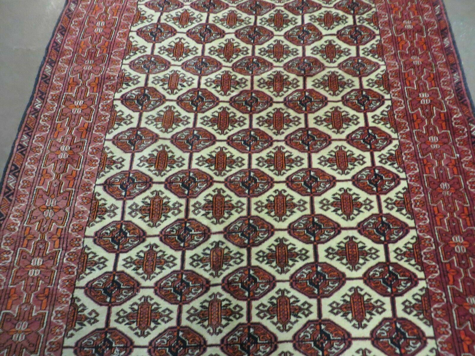 4' X 6' Handmade Finely Knotted Pakistan Turkoman Bokhara Wool Rug Nice - Nuvé