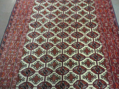 4' X 6' Handmade Finely Knotted Pakistan Turkoman Bokhara Wool Rug Nice - Nuvé
