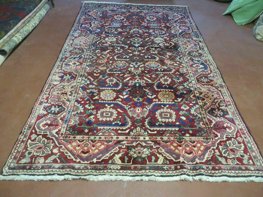 5' X 9' Antique Handmade Turkish Wool Veg Dyes Rug Nice # 107 - Nuvé
