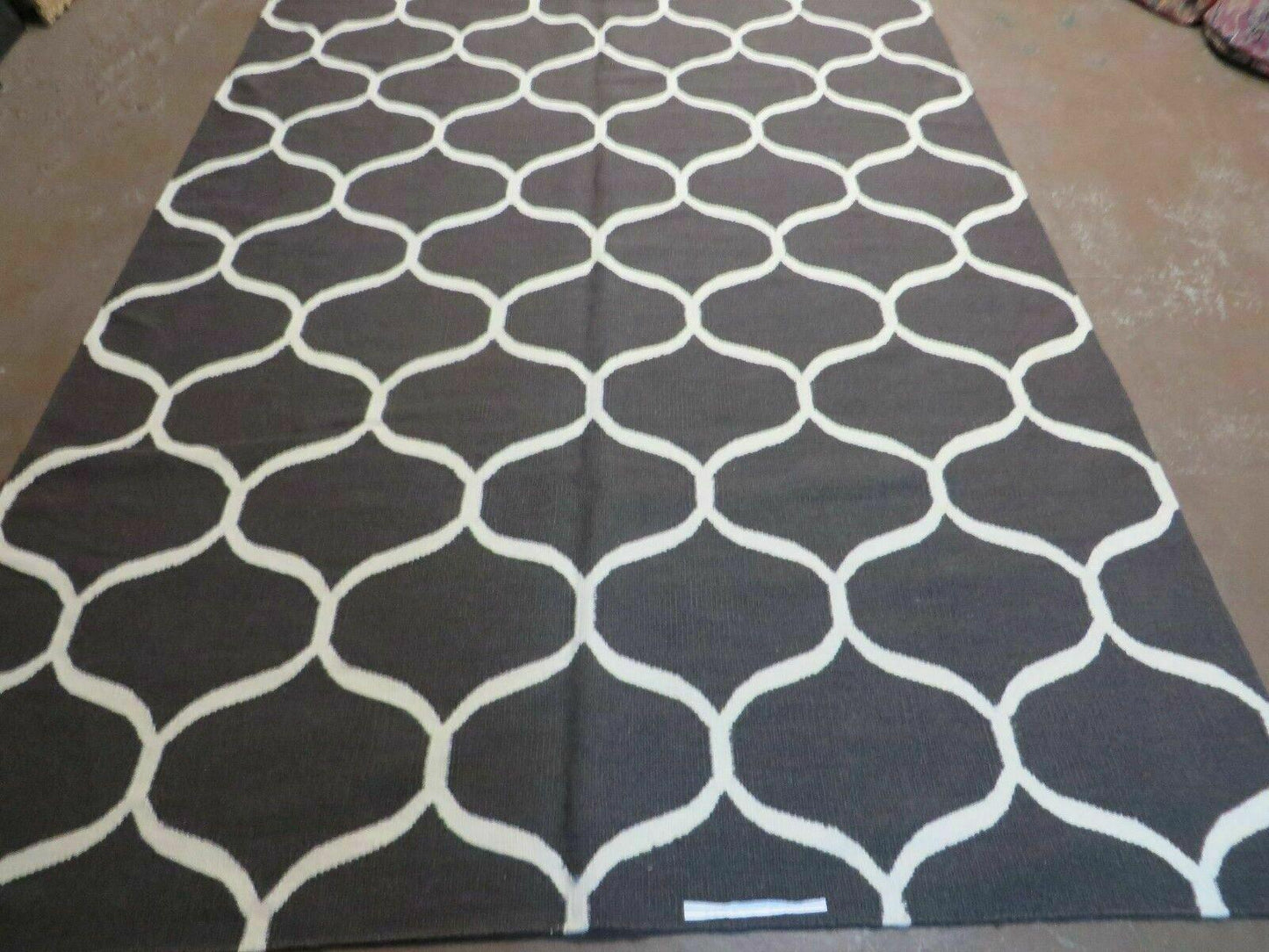 5' X 8' Modern Contemporary Hand Made Flat Weave Wool Rug Veg Dyes Nice - Nuvé