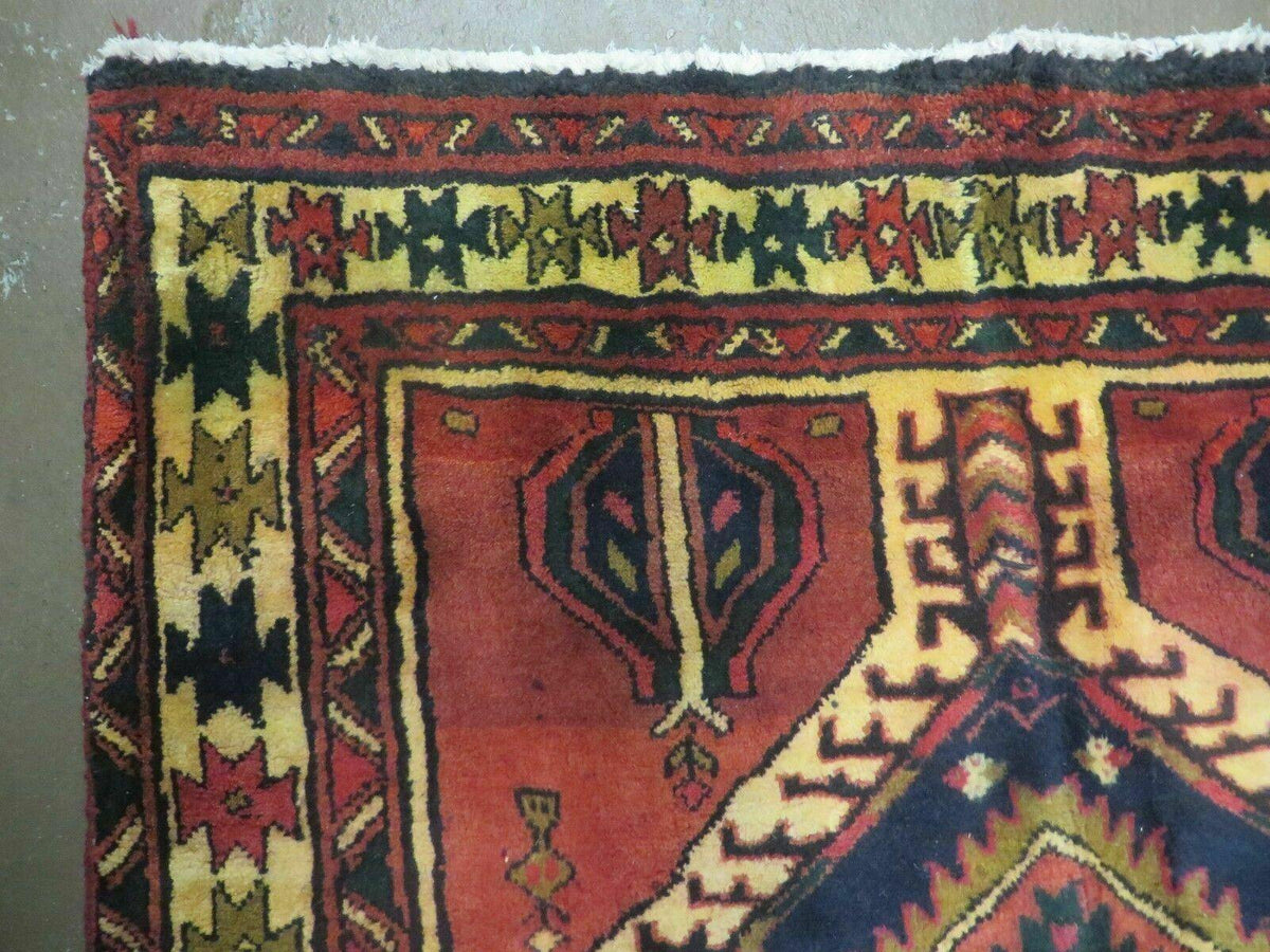 3' 4"X 7' Antique Handmade Turkish Wool Rug Organic #101