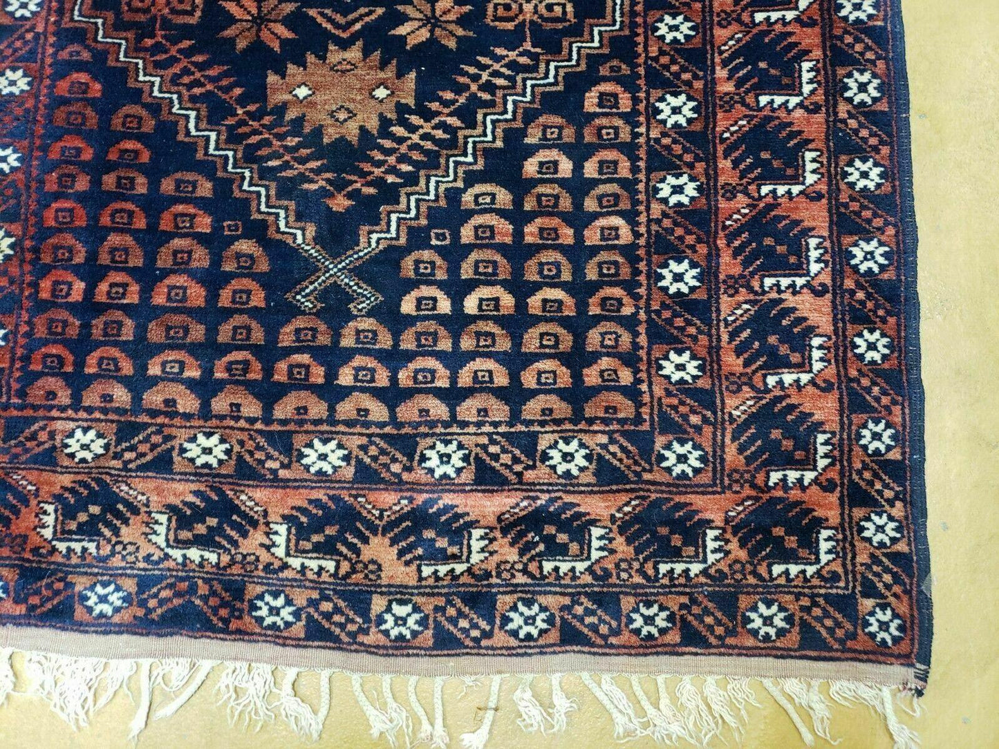 3' 4" X 5' 6" Vintage Handmade Pakistan Balouchi Balouch Tribal Wool Rug Nice - Nuvé