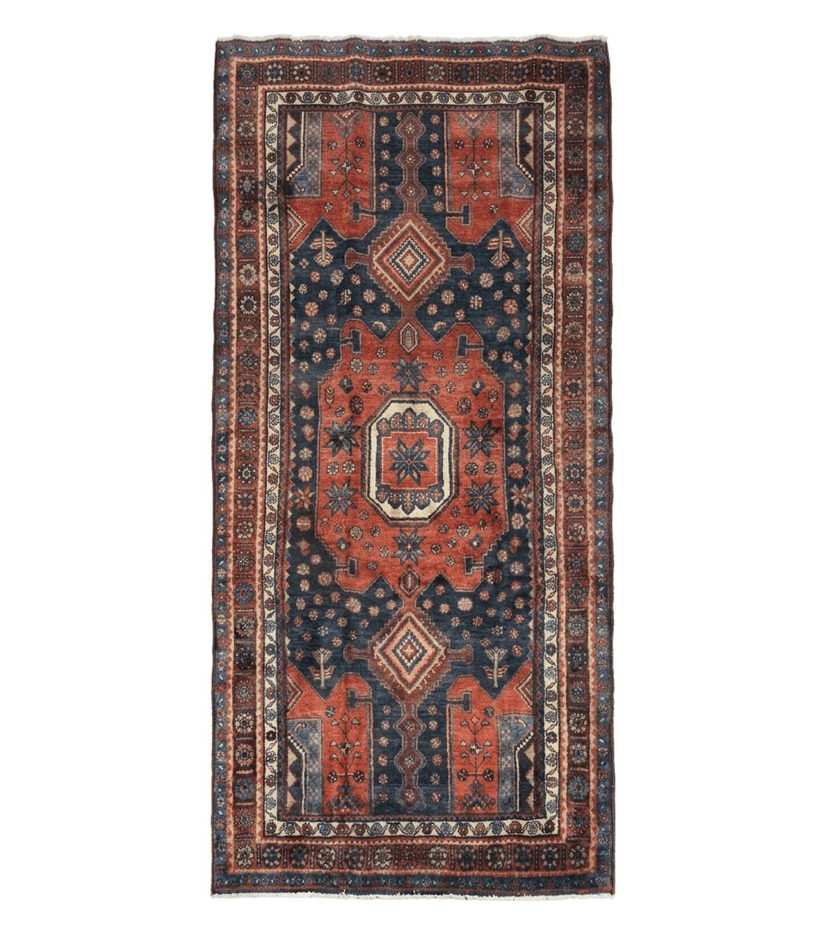 4' X 9' Antique Handmade Turkish Tribal Oriental Geometric Wool Rug # 605