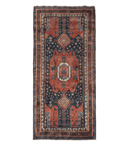 4' X 9' Antique Handmade Turkish Tribal Oriental Geometric Wool Rug # 605