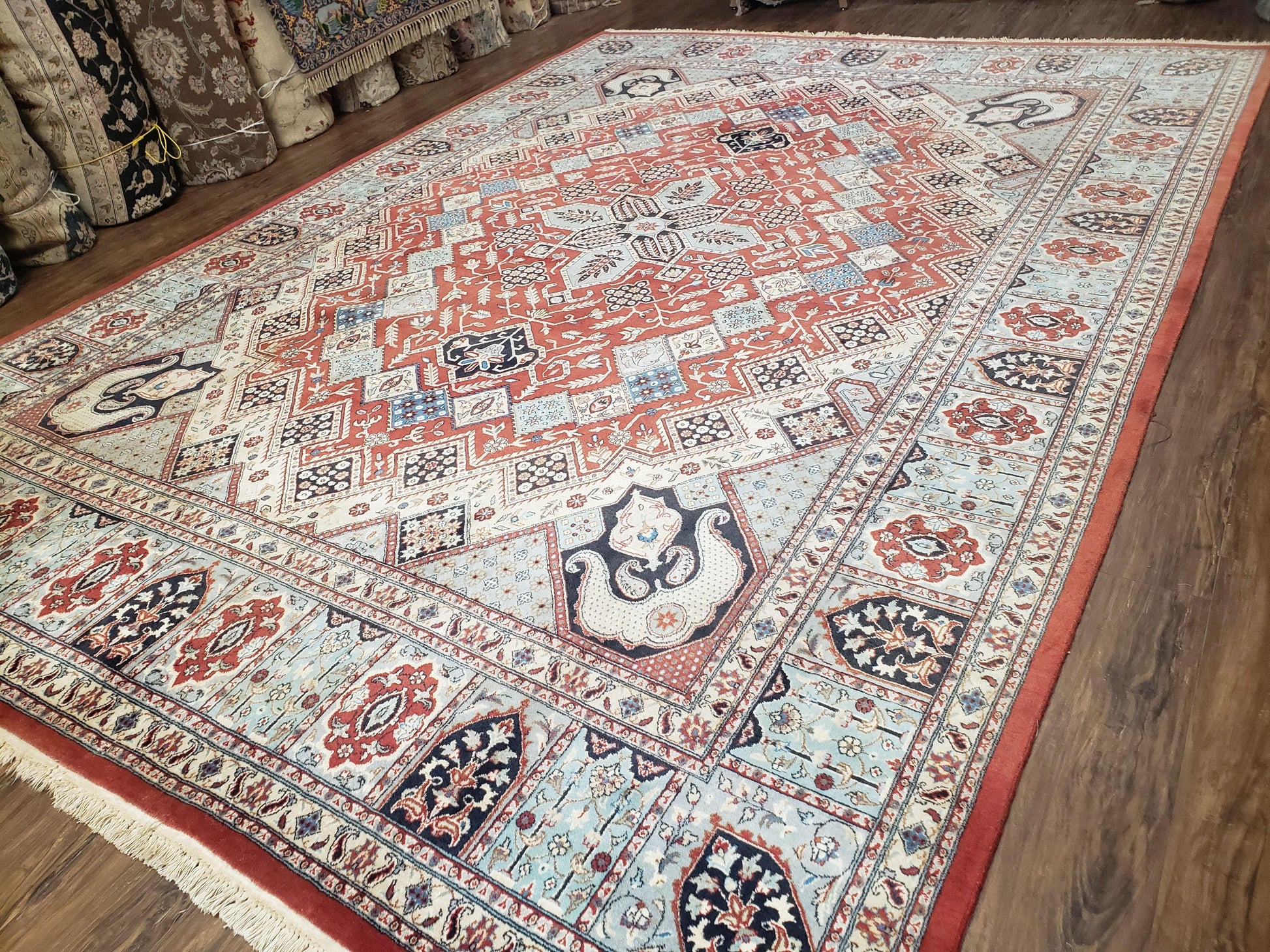 8 x11 Top Quality Veg Dye Turkish Carpet Decorative Handmade Geometric Area Rug - Nuvé