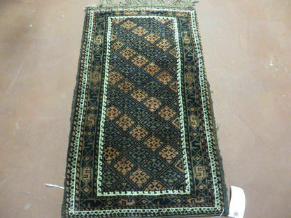 2' X 3' Antique Handmade Pakistani Bokhara Turkoman Balouchi Wool Rug Mat Nice