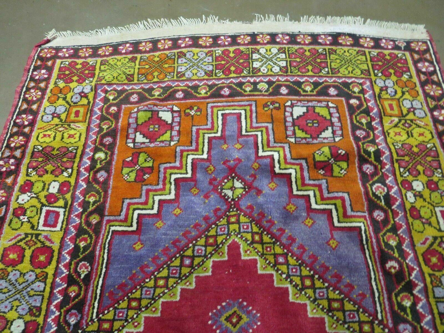 4' X 7' Antique Handmade Turkish Oushak Wool Rug Carpet Red Nice - Nuvé
